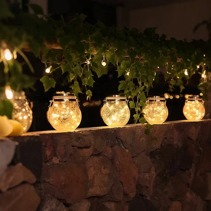 GlødeLygte – Solcellelanterne med krakeleret glas
