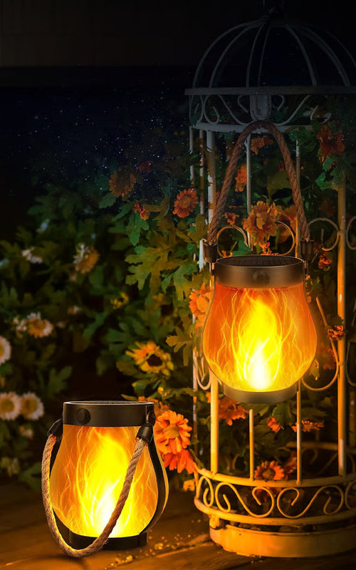 GlødeLygte – Solcellelanterne med krakeleret glas