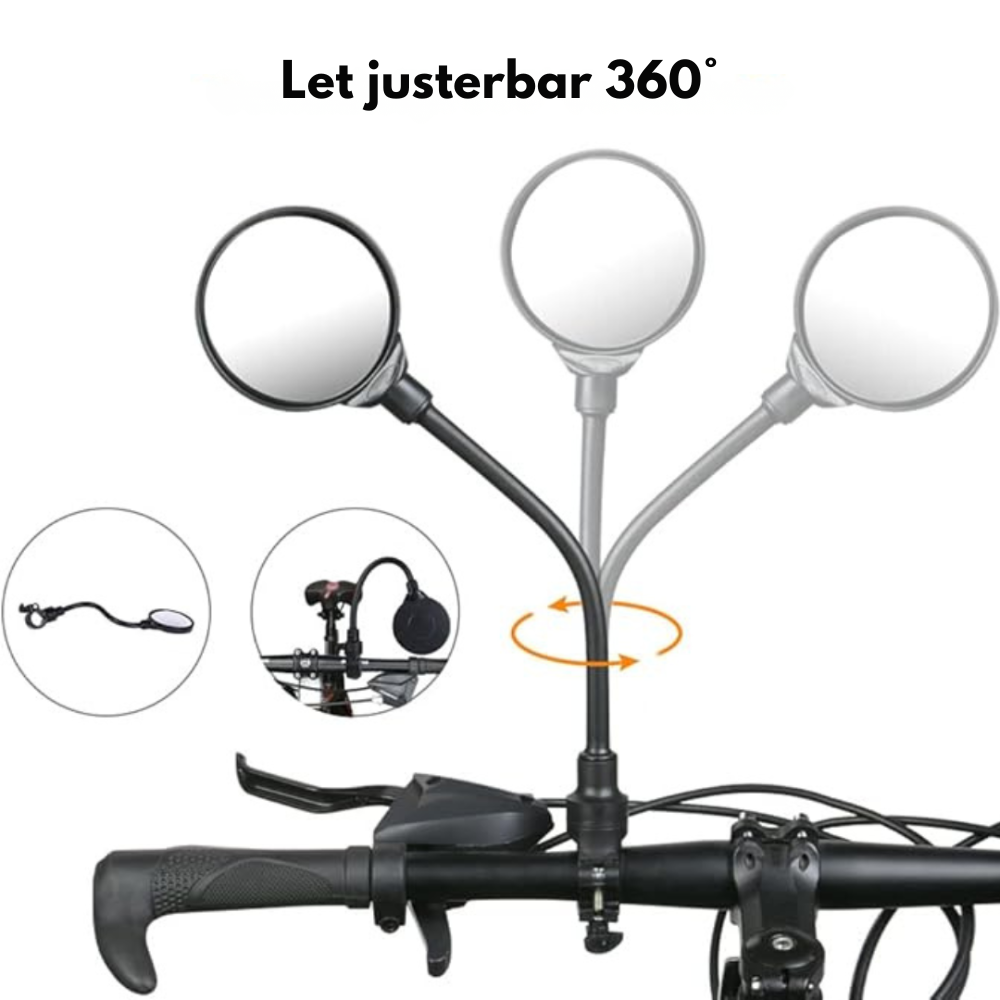 Cykelspejl 360™ | Se hvad der sker bag dig uden at miste fokus fremad