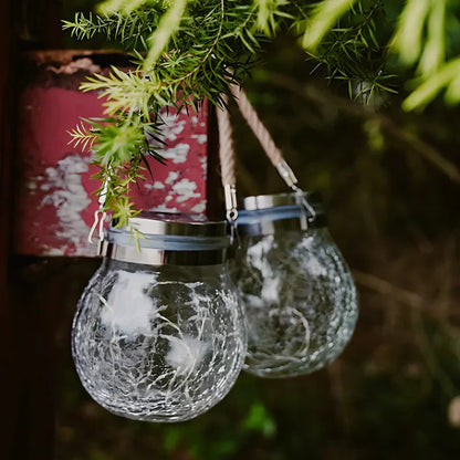 GlødeLygte – Solcellelanterne med krakeleret glas
