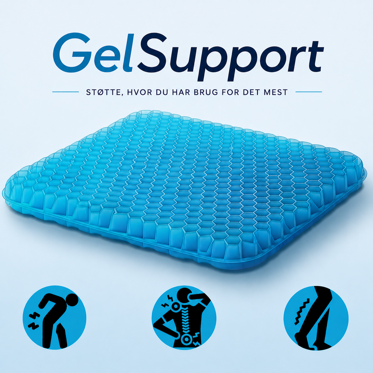 GelPude Comfort™ - Ergonomisk Sædepude